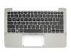 V139302AK1 Original Sunrex Tastatur inkl. Topcase DE (deutsch) schwarz/silber