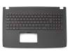 Tastatur inkl. Topcase DE (deutsch) schwarz/schwarz mit Backlight original für Asus ROG Strix GL502VM-FY035T