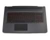 Tastatur inkl. Topcase DE (deutsch) schwarz/schwarz mit Backlight original für HP Omen 17-w270nd (1AN35EA)
