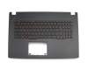 13N1-0XA0911 Original Asus Tastatur inkl. Topcase DE (deutsch) schwarz/schwarz mit Backlight Rot