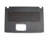 0KN1-0B3GE11 Original Pega Tastatur inkl. Topcase DE (deutsch) schwarz/schwarz mit Backlight Rot