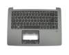 Tastatur inkl. Topcase DE (deutsch) schwarz/grau mit Backlight original für Acer TravelMate X3 (X349-M)