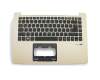 6B.GKKN5.017 Original Acer Tastatur inkl. Topcase DE (deutsch) schwarz/gold mit Backlight
