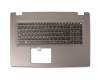 Tastatur inkl. Topcase DE (deutsch) schwarz/grau mit Backlight original für Acer Aspire E5-722