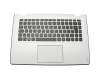 Tastatur inkl. Topcase DE (deutsch) schwarz/weiß mit Backlight original für Lenovo Yoga 700-14ISK (80QD00C5GE)