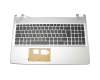 Tastatur inkl. Topcase DE (deutsch) schwarz/silber für Pegatron D15SIN