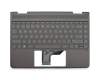 918028-041 Original HP Tastatur inkl. Topcase DE (deutsch) grau/grau mit Backlight