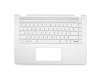 Tastatur inkl. Topcase DE (deutsch) silber/silber mit Backlight original für HP Pavilion x360 14-ba170ng (2ZJ08EA)