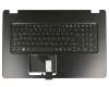 Tastatur inkl. Topcase DE (deutsch) schwarz/schwarz mit Backlight original für Acer Aspire F17 (F5-771G-76SD)