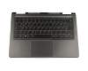 Tastatur inkl. Topcase DE (deutsch) schwarz/grau mit Backlight original für Lenovo Yoga 710-14IKB (80V40034RA)