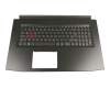 Tastatur inkl. Topcase DE (deutsch) schwarz/schwarz mit Backlight (GeForce 1050) original für Acer Predator Helios 300 (PH317-51)
