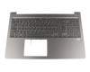 Tastatur inkl. Topcase DE (deutsch) schwarz/grau mit Backlight für Fingerprint-Sensor original für Dell Vostro 15 (5568)