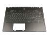 Tastatur inkl. Topcase DE (deutsch) schwarz/schwarz mit Backlight original für MSI GS60 2QD-287UK