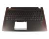 Tastatur inkl. Topcase DE (deutsch) schwarz/schwarz mit Backlight original für Asus ROG Strix GL553VE