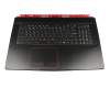 NSK-FCBBN 0G Original Darfon Tastatur inkl. Topcase DE (deutsch) schwarz/schwarz mit Backlight