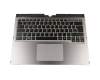 FUJ:CP713687-XX Original Fujitsu Tastatur inkl. Topcase DE (deutsch) schwarz/silber mit Backlight