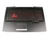 Tastatur inkl. Topcase DE (deutsch) schwarz/schwarz mit Backlight 230W original für HP Omen 17-an000