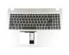 Tastatur inkl. Topcase DE (deutsch) schwarz/silber original für Acer Aspire 5 (A515-52G)