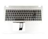 Tastatur inkl. Topcase DE (deutsch) schwarz/silber mit Backlight original für Acer Aspire 5 (A515-52)