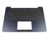 Tastatur inkl. Topcase DE (deutsch) schwarz/blau mit Backlight original für Asus ZenBook 14 UX3430UQ