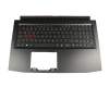 Tastatur inkl. Topcase DE (deutsch) schwarz/schwarz mit Backlight original für Acer Predator Helios 300 (G3-572)