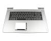 Tastatur inkl. Topcase DE (deutsch) schwarz/silber original für Lenovo IdeaPad 700-17ISK (80RV)
