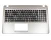 Tastatur inkl. Topcase DE (deutsch) schwarz/silber für ODD-Schächte original für Asus VivoBook F540NA