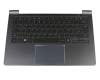 Tastatur inkl. Topcase DE (deutsch) schwarz/schwarz mit Backlight original für Samsung NP940X3G-K01CH