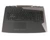 13N1-7AA0301 Original Asus Tastatur inkl. Topcase DE (deutsch) schwarz/schwarz mit Backlight - ohne Lautsprecher -