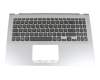 Tastatur inkl. Topcase DE (deutsch) schwarz/silber mit Backlight original für Asus VivoBook S15 X530UN-1A