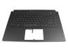 V184662EE1 GR Original Sunrex Tastatur inkl. Topcase DE (deutsch) schwarz/schwarz mit Backlight