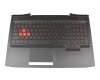 Tastatur inkl. Topcase DE (deutsch) schwarz/schwarz mit Backlight original für HP Omen 15-ce099nf (1UP97EA)