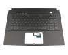 V184662DE1 GR Original Sunrex Tastatur inkl. Topcase DE (deutsch) schwarz/schwarz mit Backlight