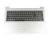 Tastatur inkl. Topcase DE (deutsch) schwarz/silber original für Lenovo IdeaPad 310-15IAP (80TT)