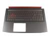 NKI151306M Original Acer Tastatur inkl. Topcase DE (deutsch) schwarz/rot/schwarz mit Backlight (Nvidia 1050)