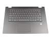 Tastatur inkl. Topcase DE (deutsch) grau/grau mit Backlight original für Lenovo IdeaPad Flex-15IWL (81SR)