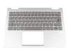 Tastatur inkl. Topcase DE (deutsch) grau/silber mit Backlight original für Lenovo Yoga 730-13IKB (81CT)