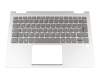 5CB0Q95873 Original Lenovo Tastatur inkl. Topcase DE (deutsch) grau/silber mit Backlight