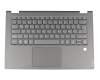 5CB0S17337 Original Lenovo Tastatur inkl. Topcase DE (deutsch) grau/grau mit Backlight für Fingerprint