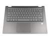 Tastatur inkl. Topcase DE (deutsch) grau/schwarz mit Backlight original für Lenovo Yoga 520-14IKB (80X8/80YM)