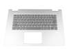 Tastatur inkl. Topcase DE (deutsch) grau/silber mit Backlight original für Lenovo Yoga 730-15IKB (81CU)