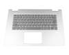 5CB0Q96489 Original Lenovo Tastatur inkl. Topcase DE (deutsch) grau/silber mit Backlight