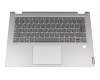 Tastatur inkl. Topcase DE (deutsch) grau/silber mit Backlight für Fingerprint original für Lenovo IdeaPad C340-14API (81N6)