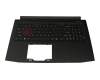 Tastatur inkl. Topcase US (englisch) schwarz/schwarz mit Backlight original für Acer Predator Helios 300 (PH315-51)
