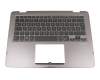 Tastatur inkl. Topcase DE (deutsch) schwarz/grau mit Backlight original für Asus ZenBook Flip 14 UX461FA