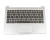 835086-041 Original HP Tastatur inkl. Topcase DE (deutsch) schwarz/silber