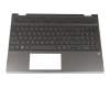 Tastatur inkl. Topcase DE (deutsch) schwarz/schwarz mit Backlight original für HP Pavilion x360 15-cr0000