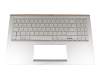 Tastatur inkl. Topcase DE (deutsch) silber/silber mit Backlight original für Asus ZenBook 15 UX534FT