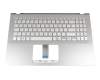 Tastatur inkl. Topcase DE (deutsch) silber/silber mit Backlight original für Asus VivoBook S15 S530FA-BQ288T