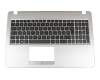 Tastatur inkl. Topcase DE (deutsch) schwarz/silber original für Asus VivoBook X540NA